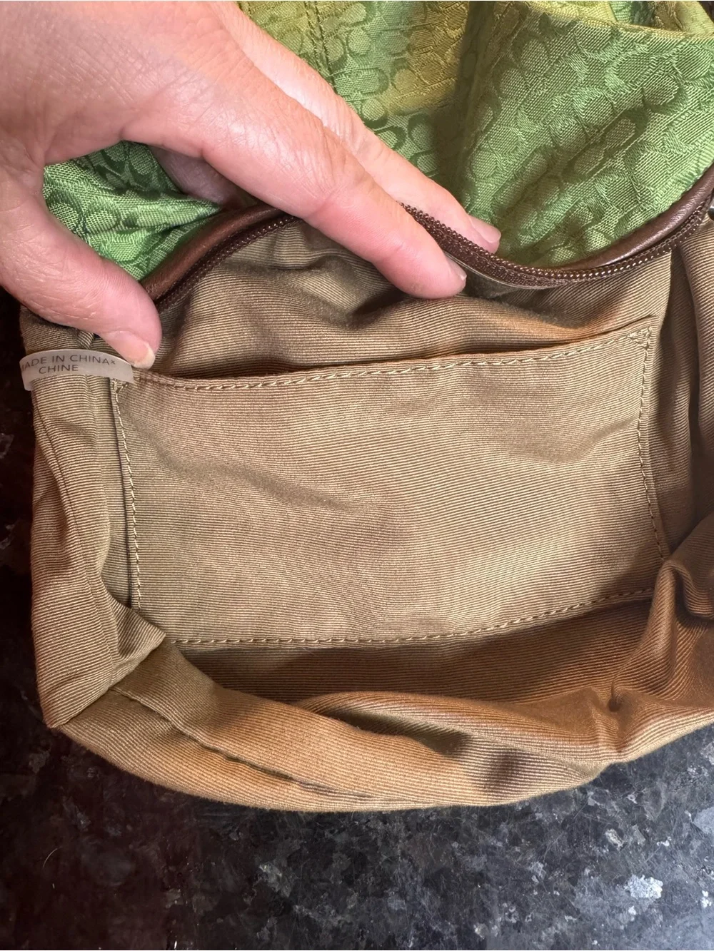 Coach Soho mini Vibrant Green Signature Jacquard Shoulder Bag